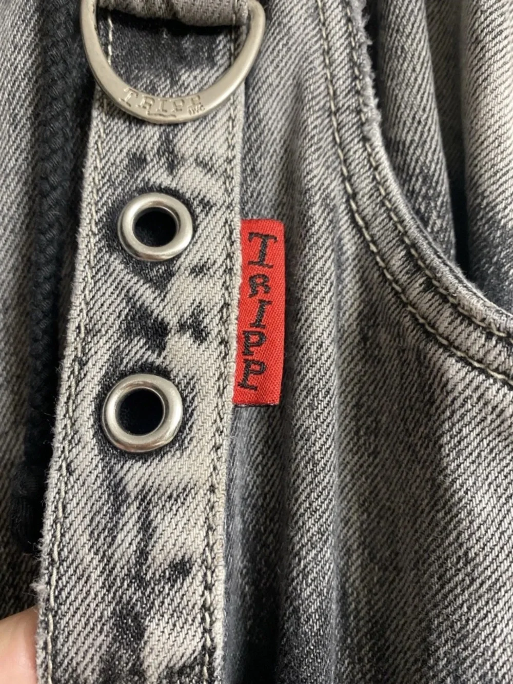 Tripp NYC Daang Goodman Denim Full Force Pant/Short Unisex Sz S  Raver Goth Punk